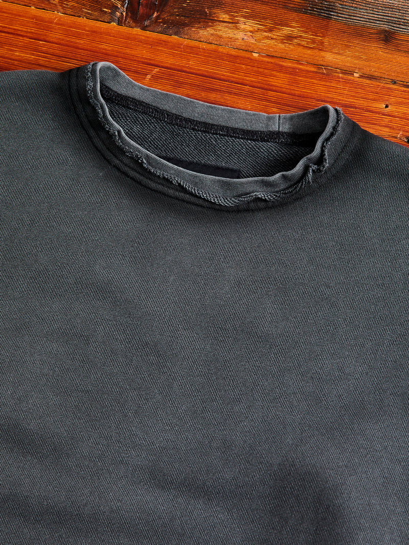 Destroyed Sweat Shirt in Black