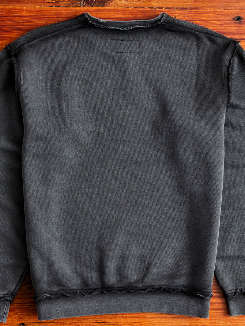 Destroyed Sweat Shirt in Black