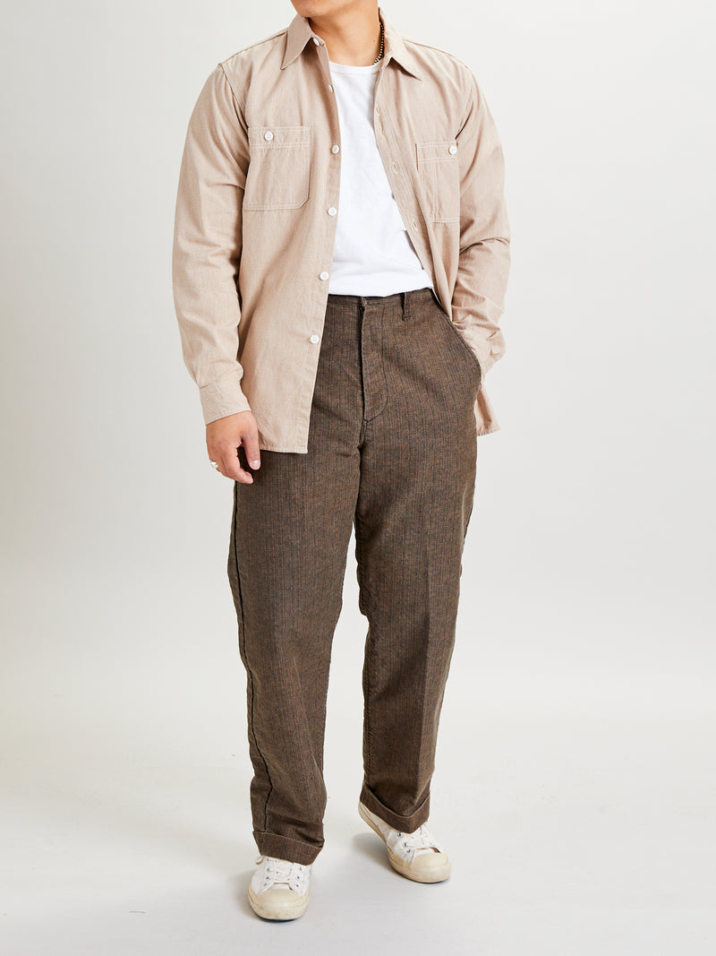 Archaic Chambray Work Shirt in Covert Beige