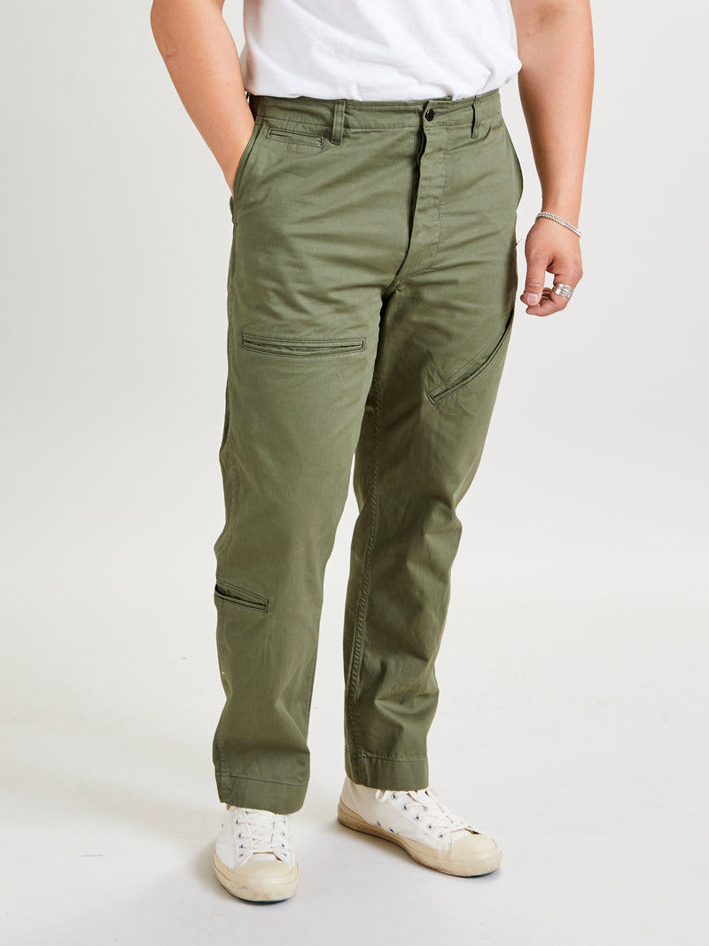 Explorer 10P Pants in Olive Backsatin