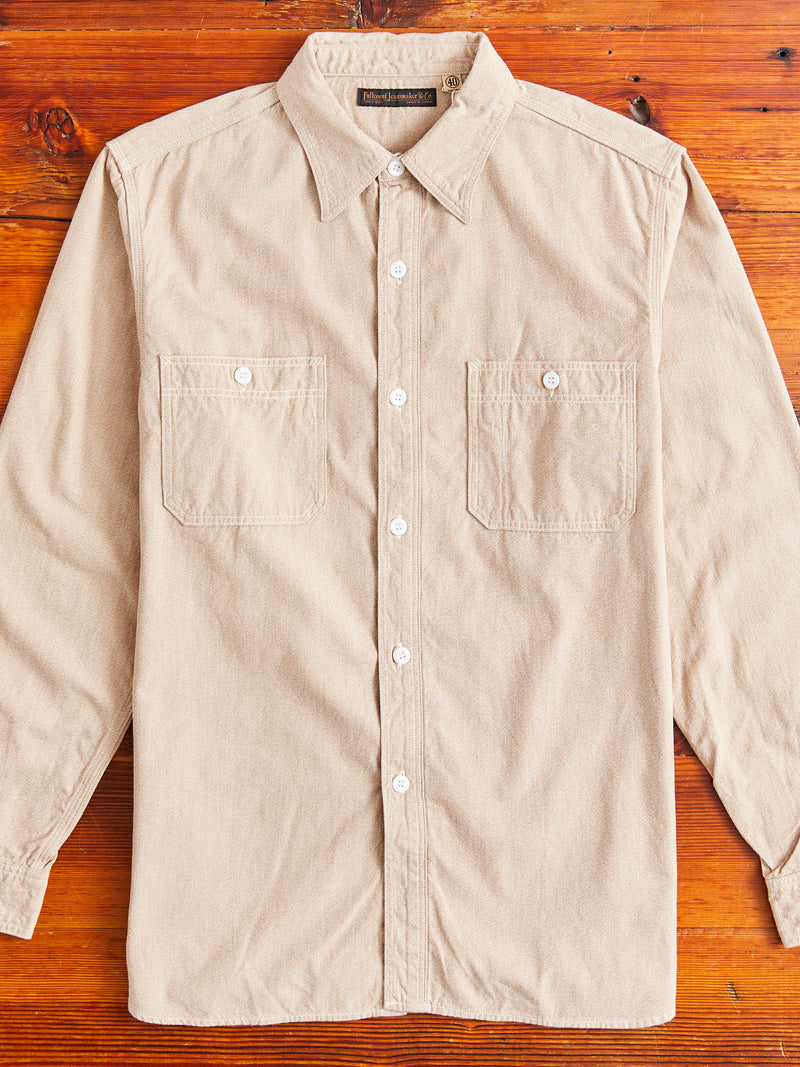 Archaic Chambray Work Shirt in Covert Beige