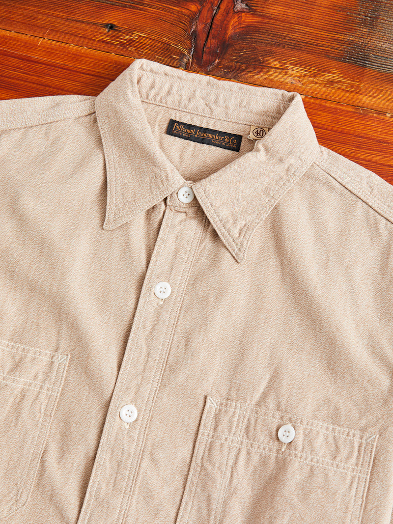 Archaic Chambray Work Shirt in Covert Beige