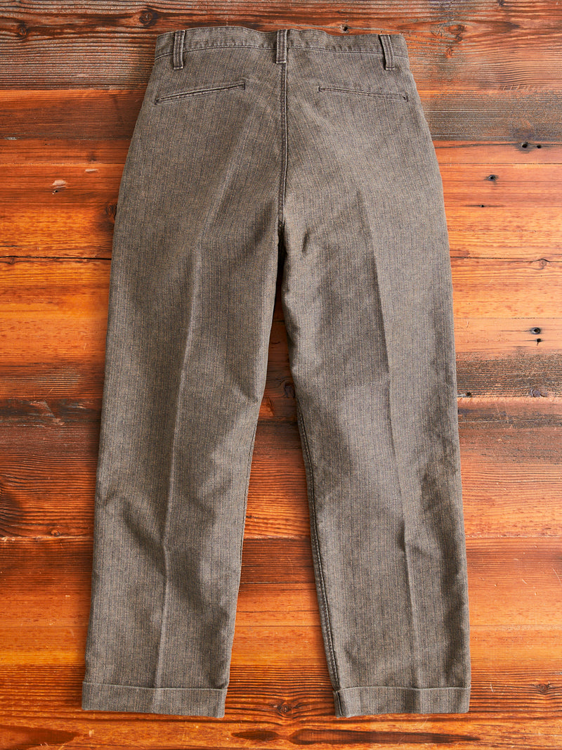 Farmer Moleskin Herringbone Trouser in Charcoal