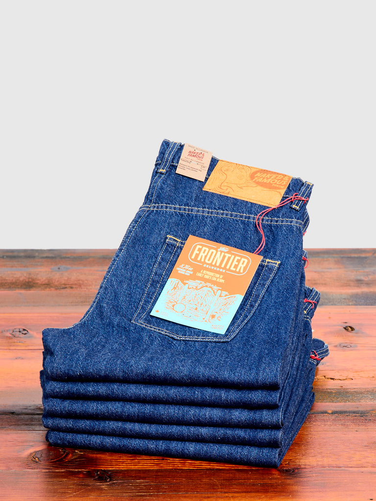 Men's Blue The New Frontier 14oz Selvedge Anti-Bac Raw Denim Jeans | 36 | &SONS Trading Co