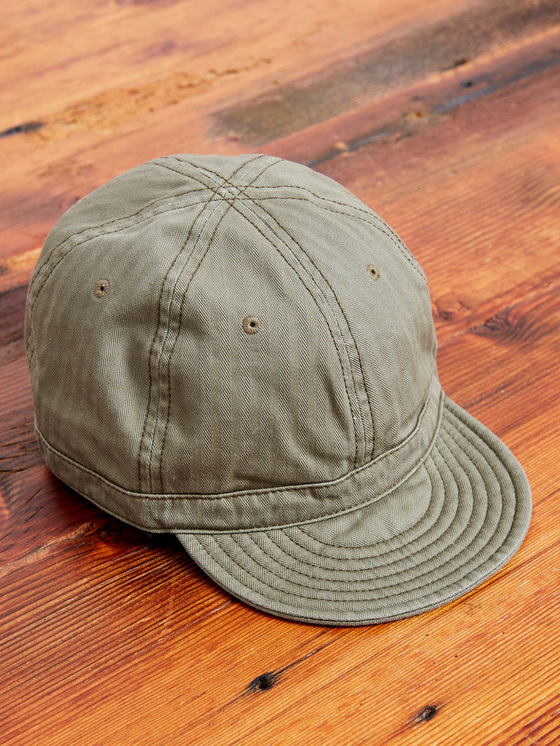 Herringbone Work Cap in Olive