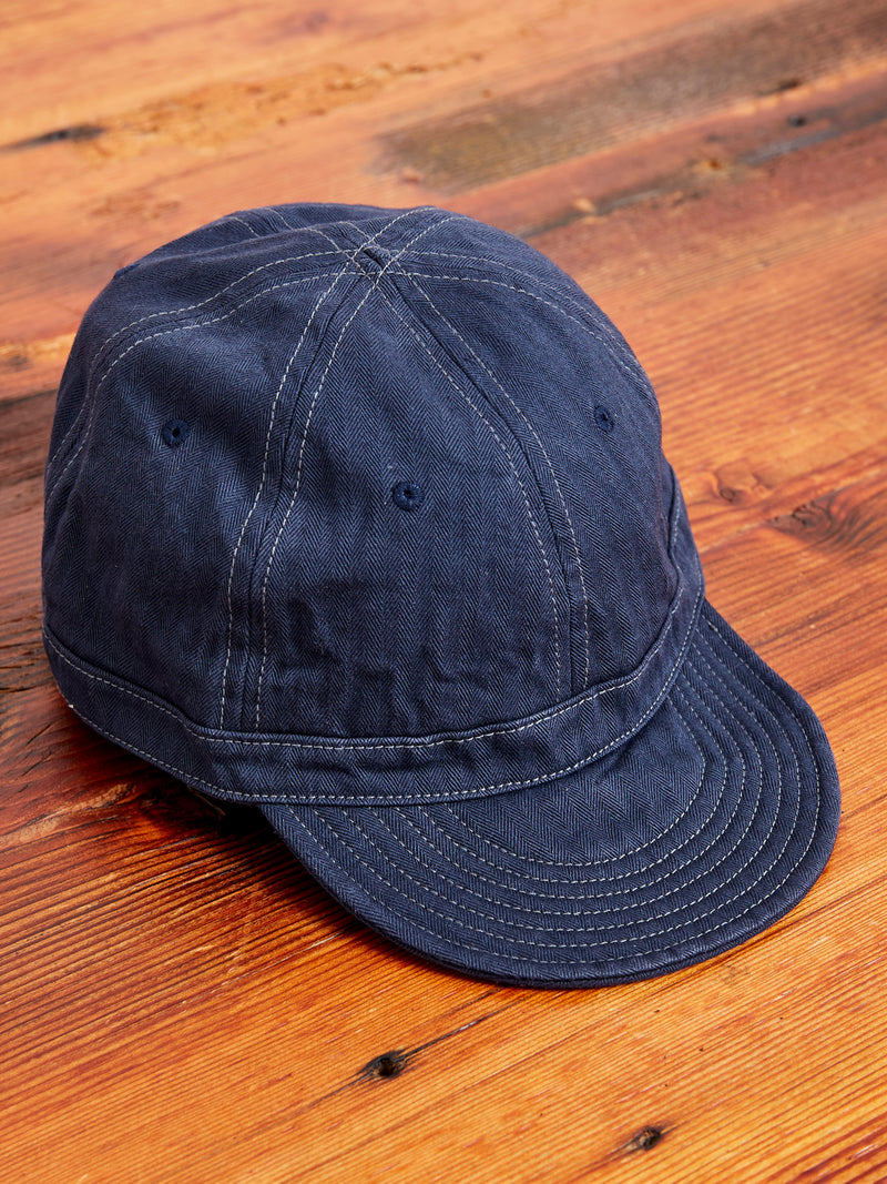 Herringbone Work Cap in Indigo