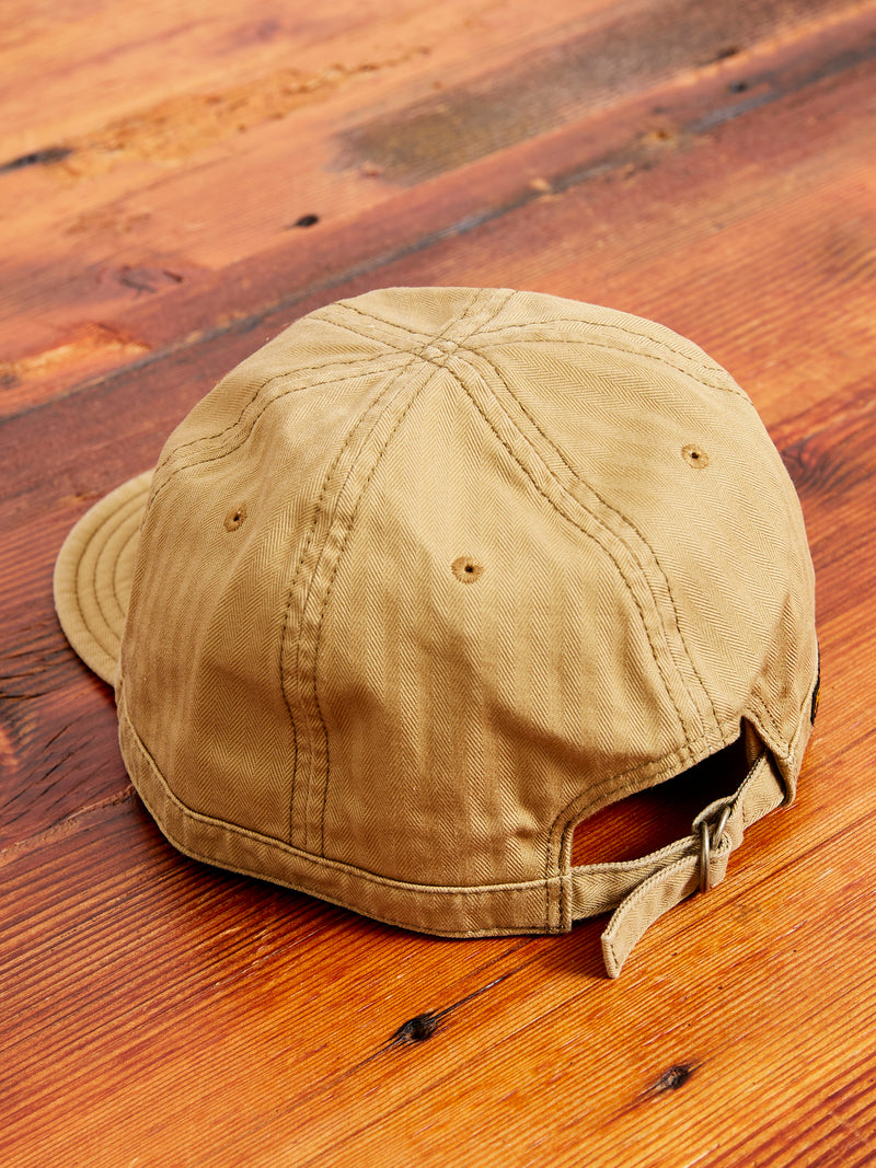 Herringbone Work Cap in Beige