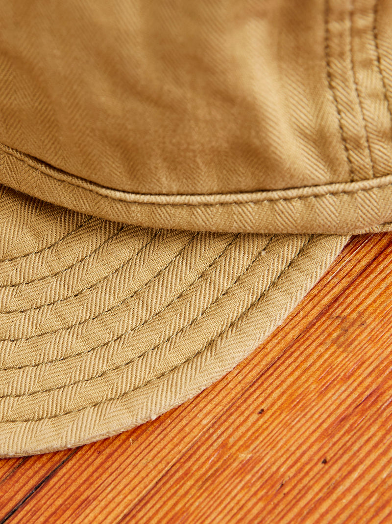 Herringbone Work Cap in Beige