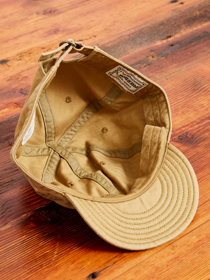 Herringbone Work Cap in Beige