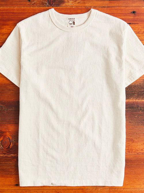 "Samurai Cotton Project" Pocket T-Shirt in Natural