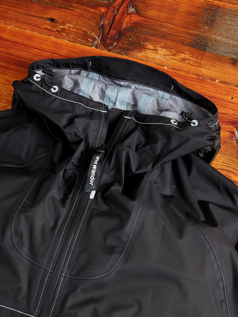 3L Ultra Light Rain Jacket in Black