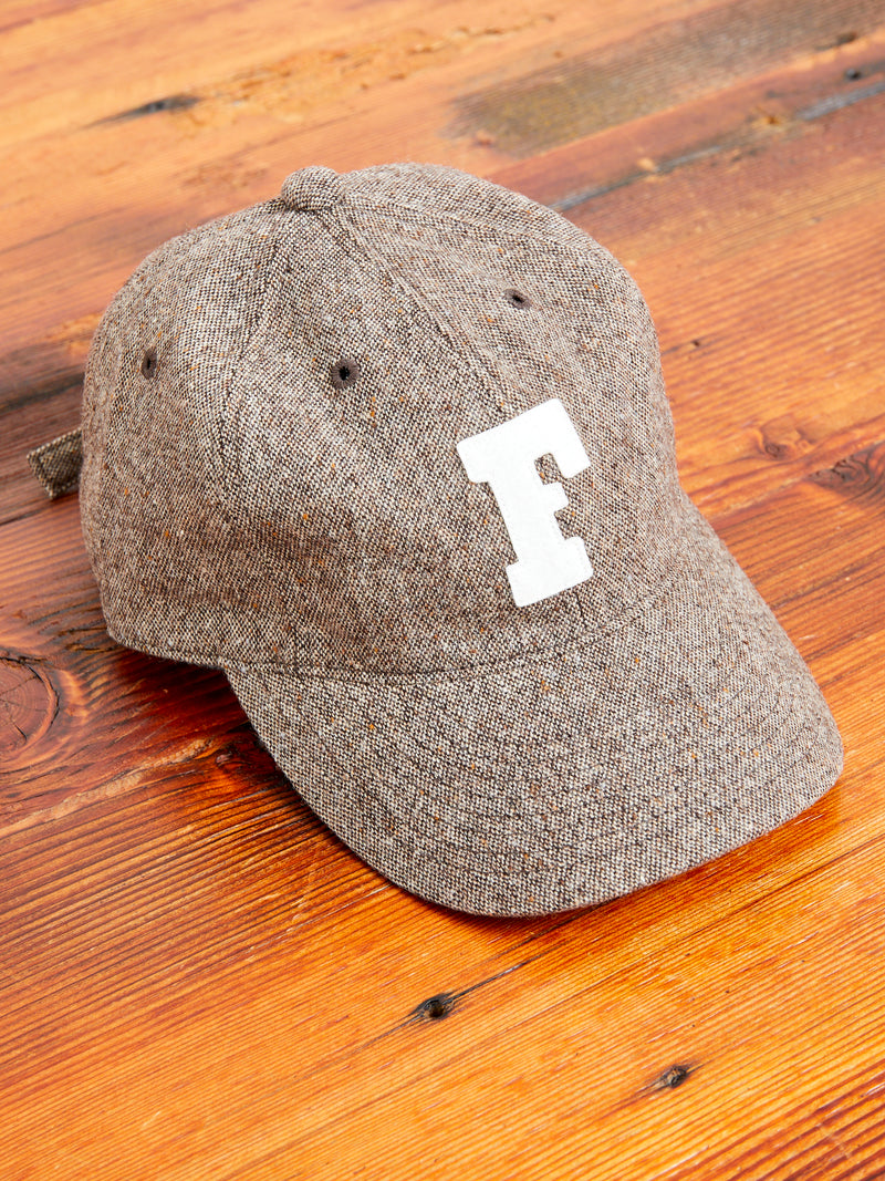 Brown's Beach Tweed Baseball Cap in Brown