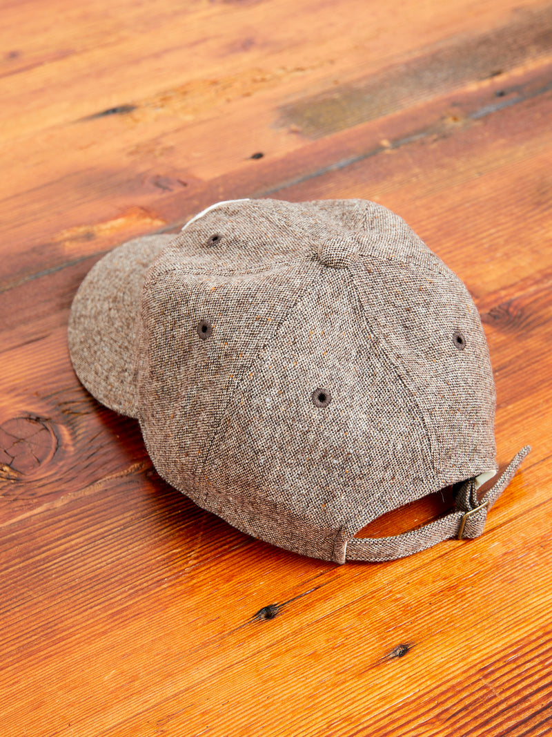 Brown's Beach Tweed Baseball Cap in Brown