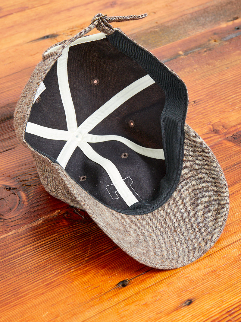 Brown's Beach Tweed Baseball Cap in Brown