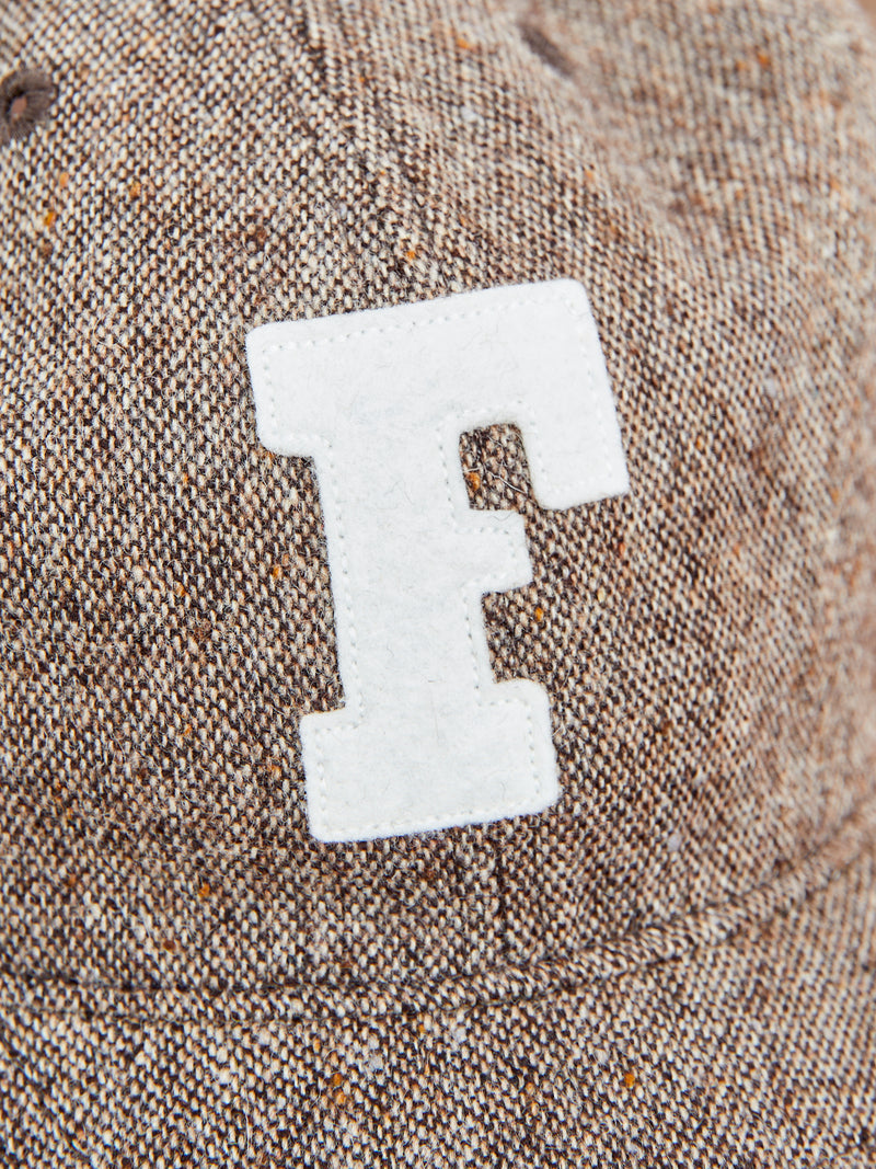 Brown's Beach Tweed Baseball Cap in Brown