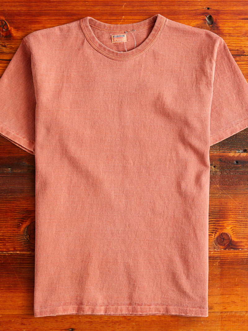 Stand Wheeler Pigment-Dyed T-Shirt in Brick Red