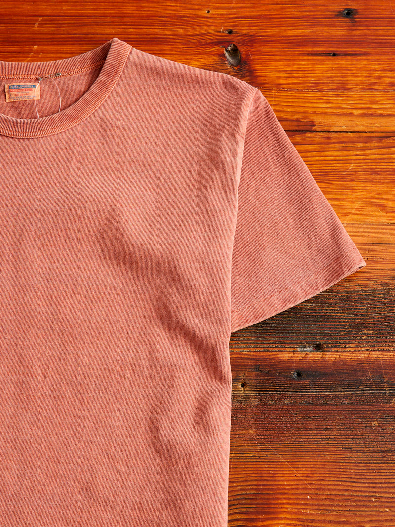 Stand Wheeler Pigment-Dyed T-Shirt in Brick Red