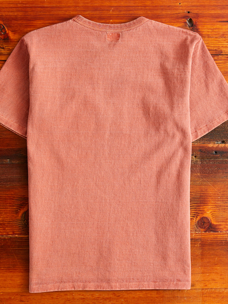 Stand Wheeler Pigment-Dyed T-Shirt in Brick Red