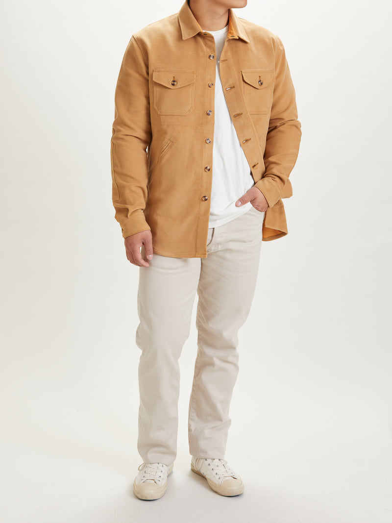 Crissman Overshirt in Camel Moleskin