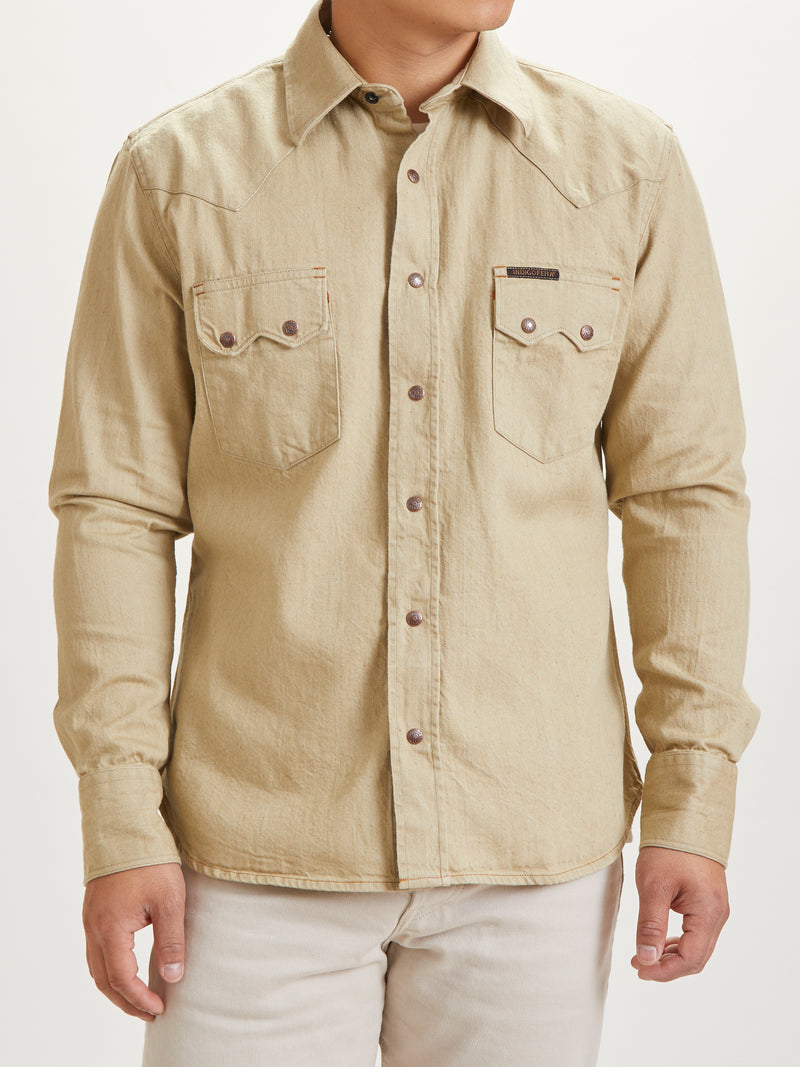 Ryman 7.5oz Denim Shirt in Carson Beige