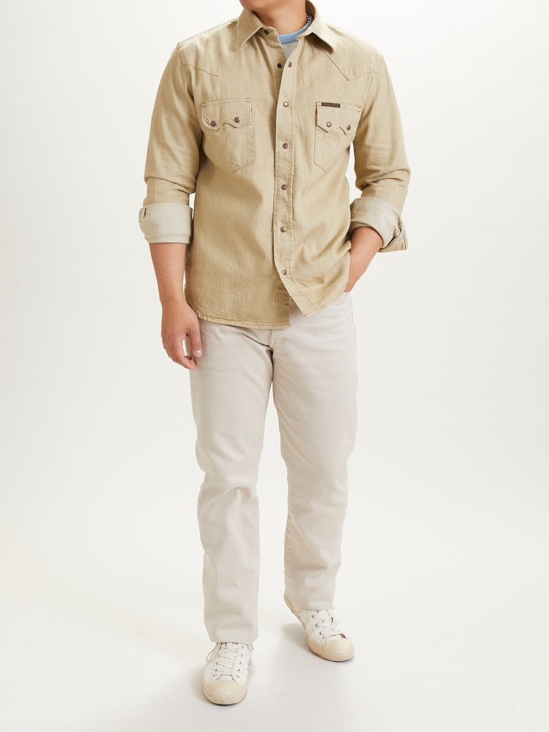 Ryman 7.5oz Denim Shirt in Carson Beige