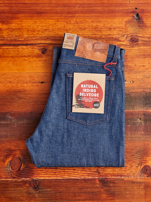 "Natural Indigo Selvedge" 12.5oz Selvedge Denim - True Guy Fit