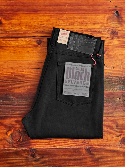 "Solid Black" 13oz Selvedge Denim - True Guy Fit