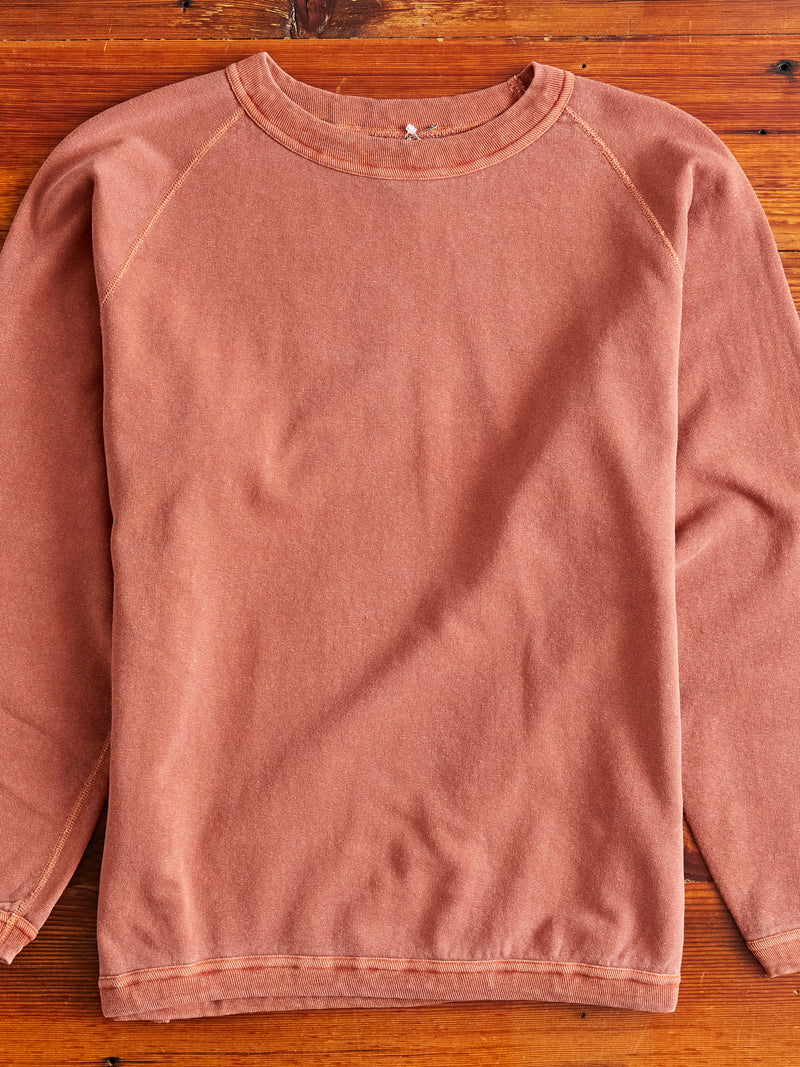 Pigment Dyed French Terry Sweatshirt in Brick Red