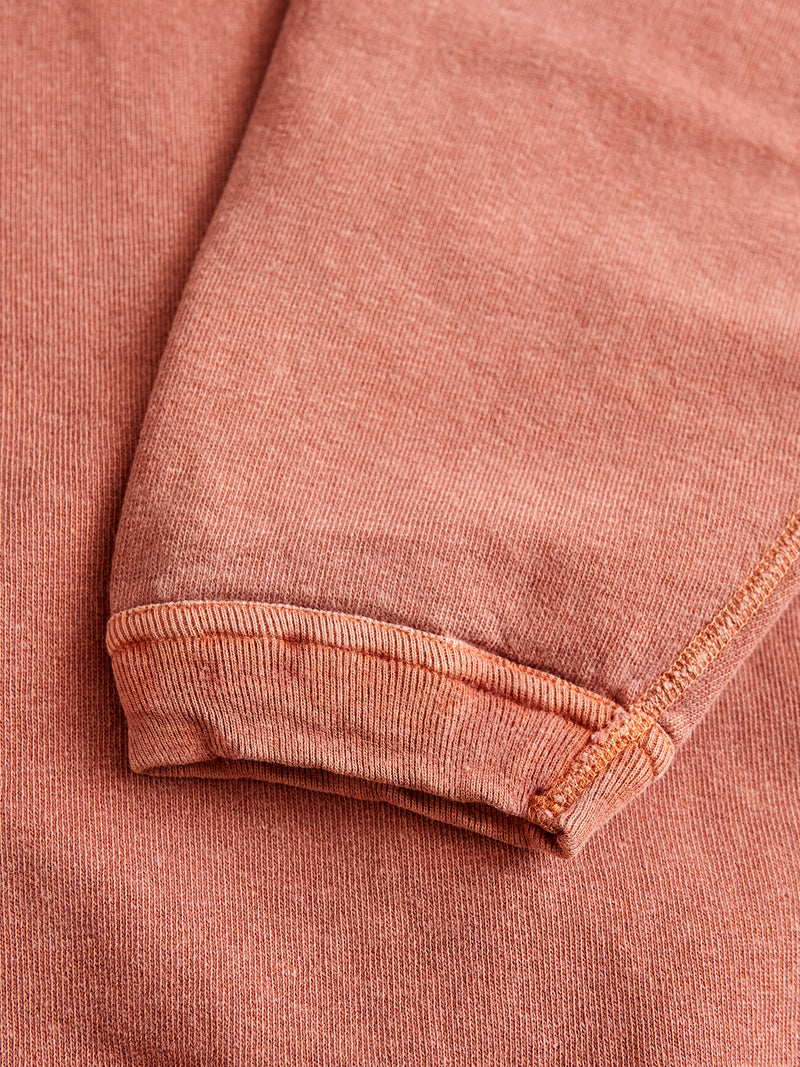 Pigment Dyed French Terry Sweatshirt in Brick Red