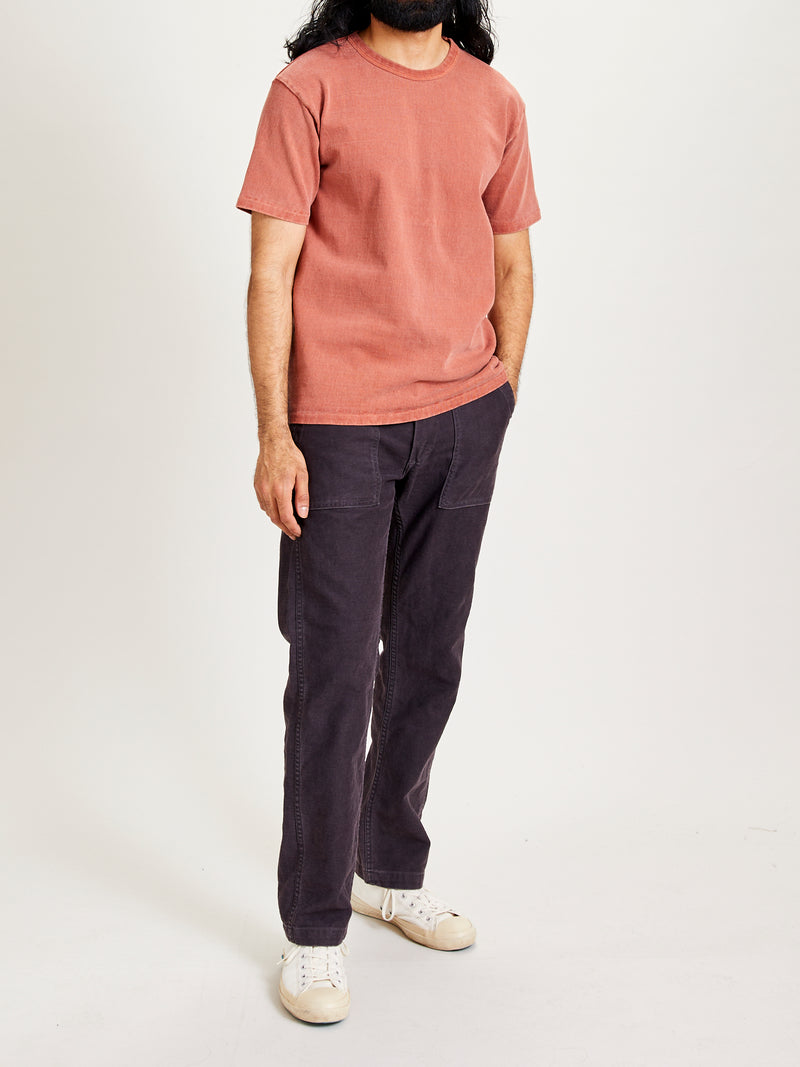 Stand Wheeler Pigment-Dyed T-Shirt in Brick Red