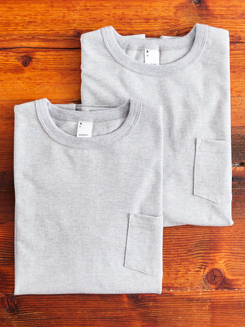 2-Pack Heavyweight Pocket T-Shirts in Heather Grey
