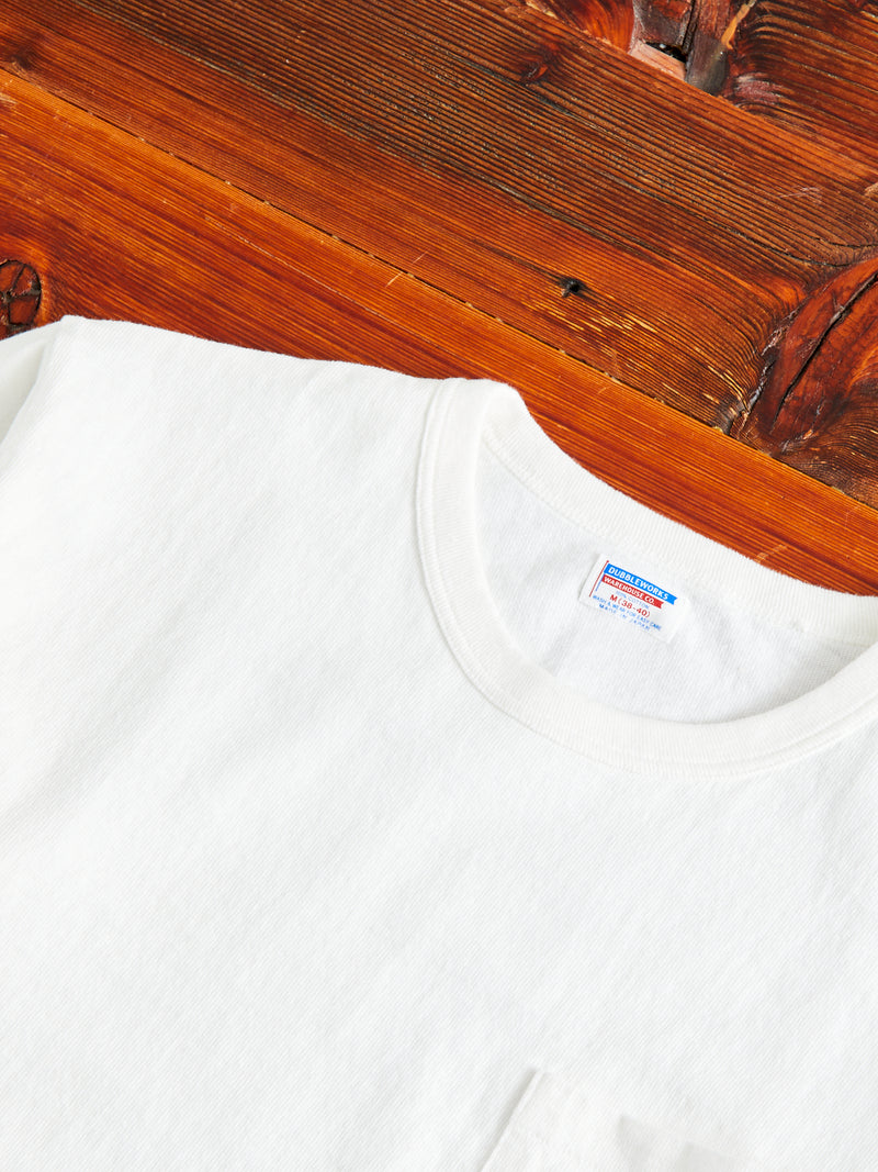 Stand Wheeler Pocket T-Shirt in Off White