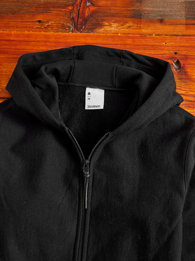 Heavyweight Zip Hoodie in Black