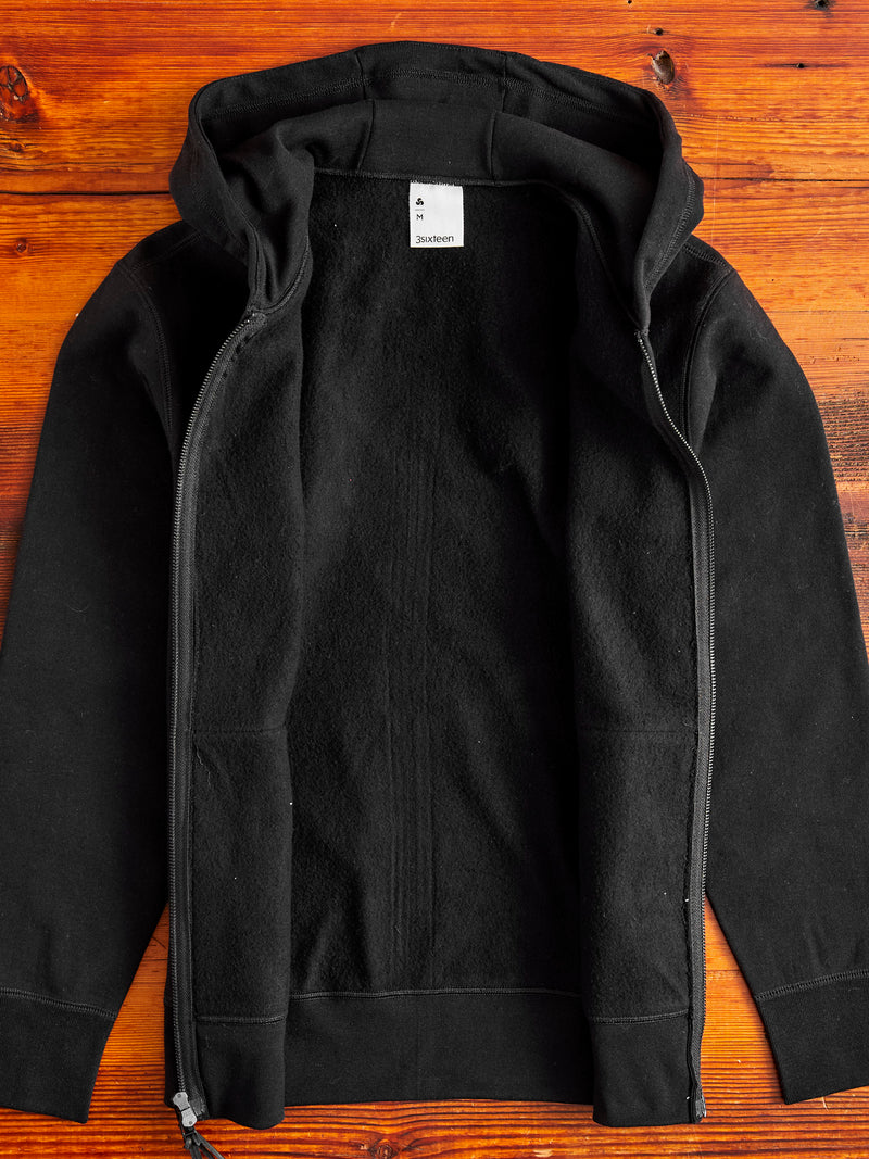 Heavyweight Zip Hoodie in Black