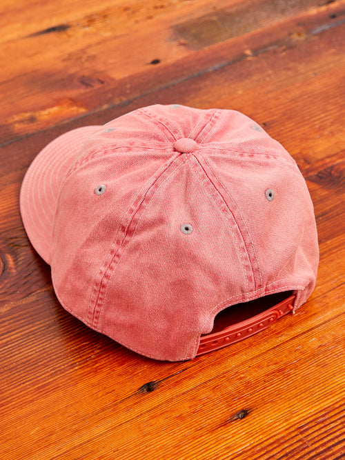 Twill Baseball Cap in Faded Red
