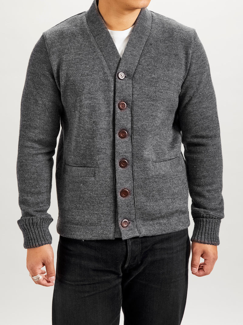 Classic Cardigan in Charcoal