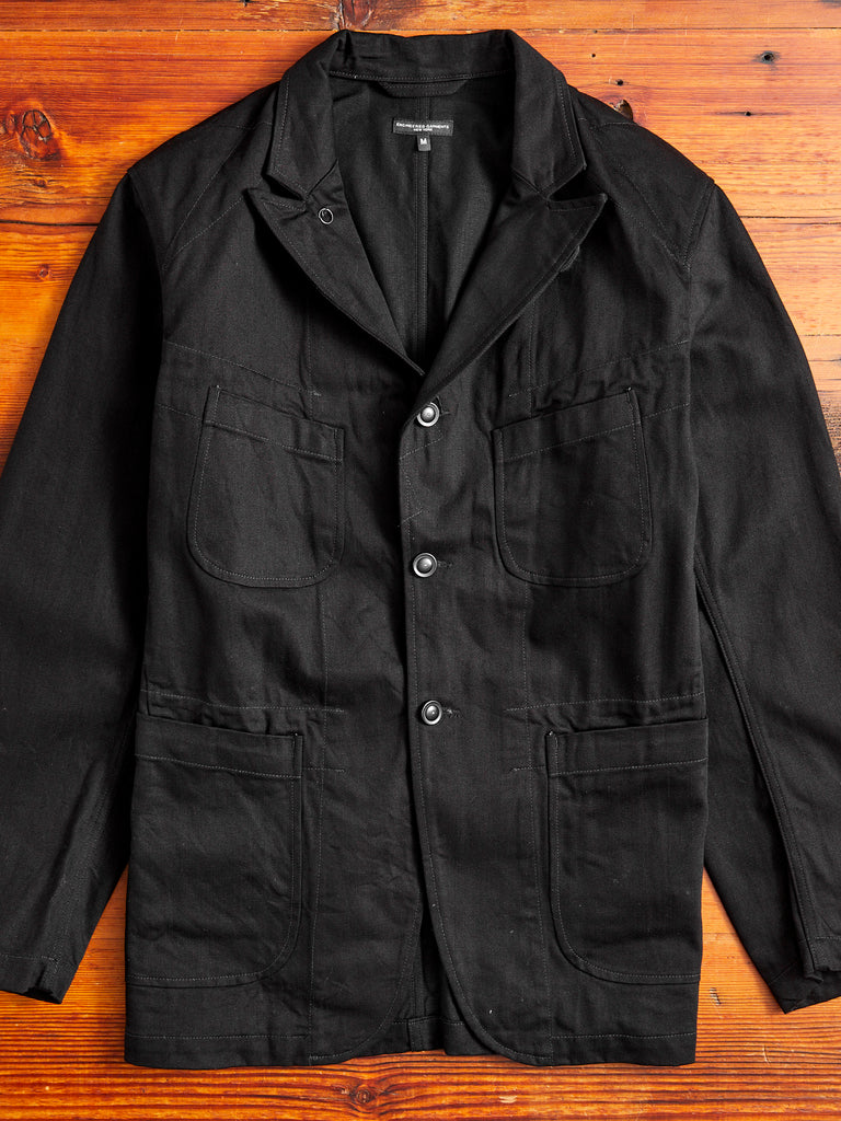 Bedford Jacket in Black Cotton Bull Denim – Blue Owl Workshop