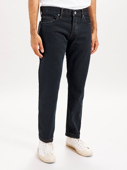 "Miles" 12.5oz Natural Slub Black Overdye Selvedge Denim - Pen Slim