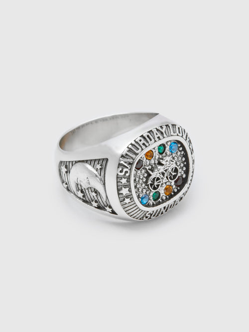 Weekend Champion Ring in Silver/Topaz