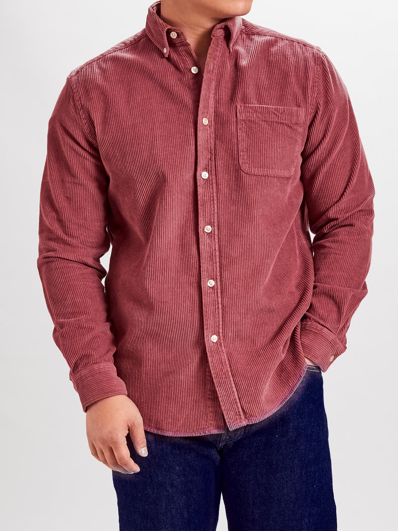 Lobo Button-Up Shirt in Bordeaux