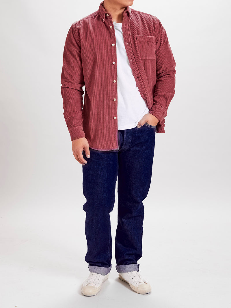 Lobo Button-Up Shirt in Bordeaux