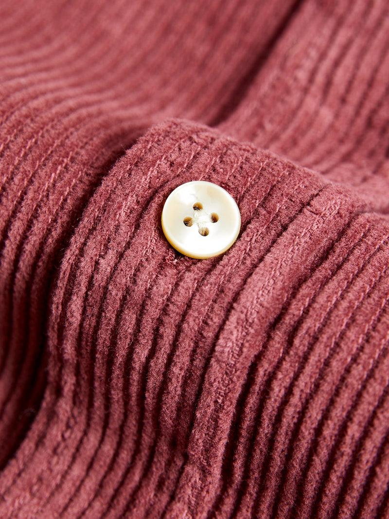 Lobo Button-Up Shirt in Bordeaux