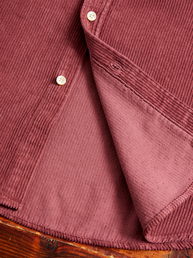 Lobo Button-Up Shirt in Bordeaux