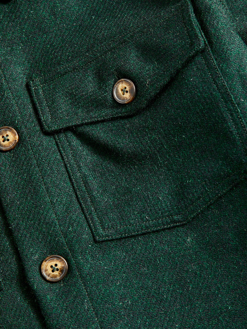 Wool Field Overshirt in Green