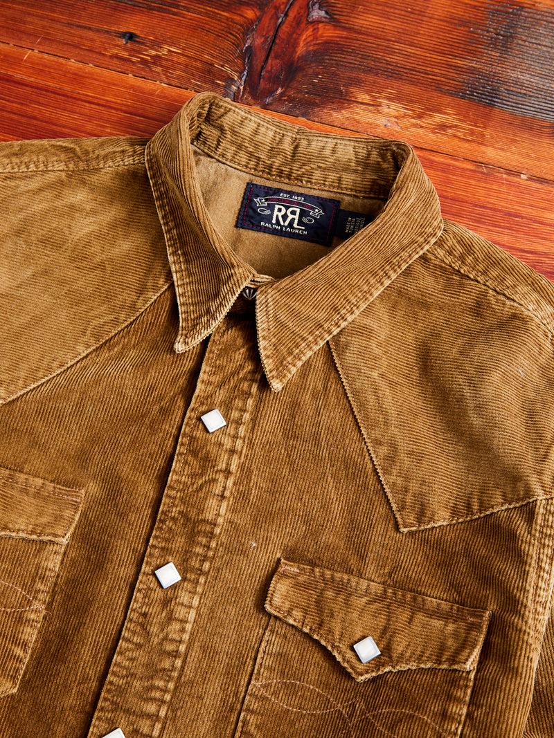 Buffalo Western Corduroy Workshirt in Faded Tan