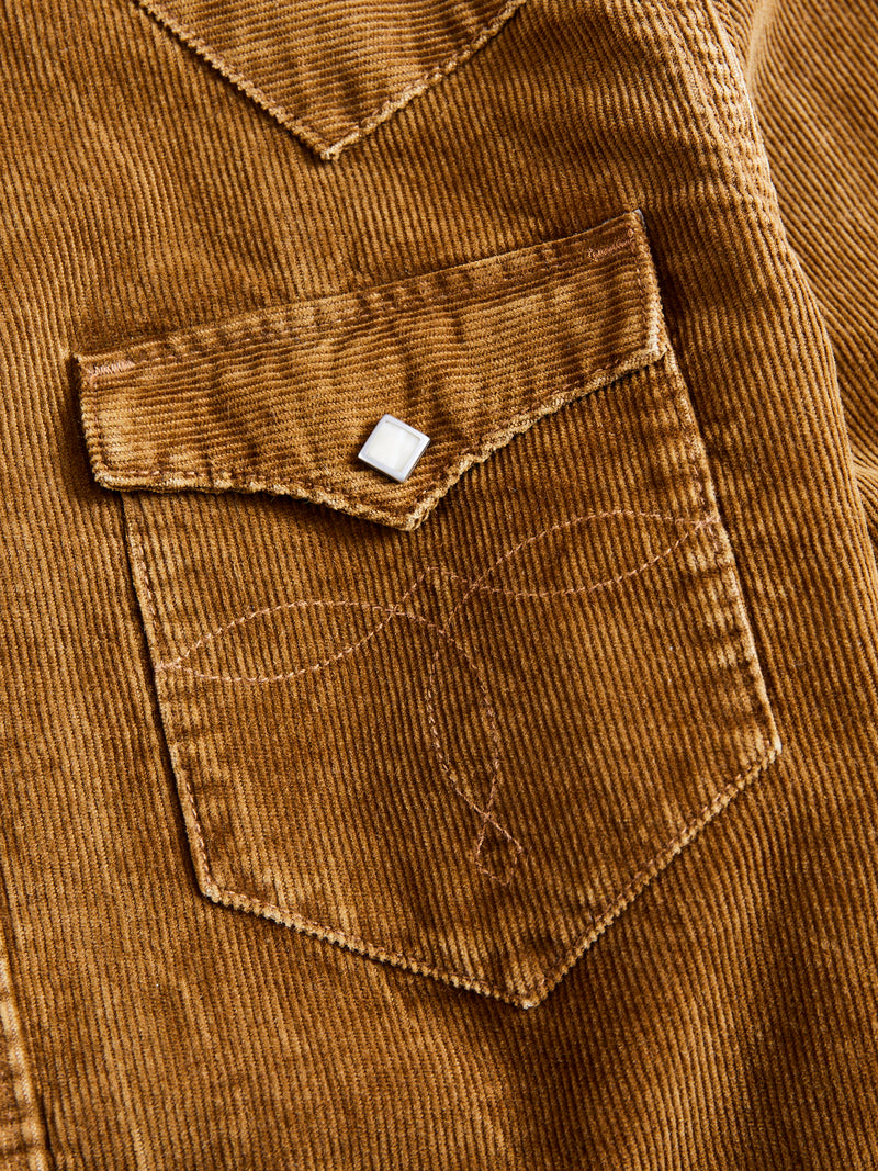 Buffalo Western Corduroy Workshirt in Faded Tan