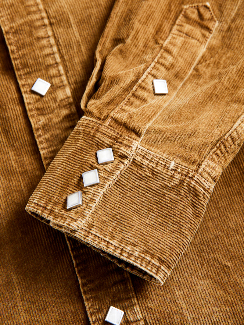 Buffalo Western Corduroy Workshirt in Faded Tan