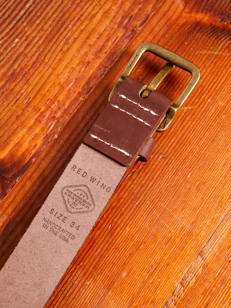 Pioneer Leather Belt in Amber