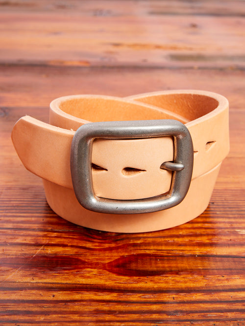 Heavyweight Curved Belt in Natural