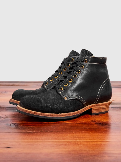 Horsehide Brigadier Boots-Folk in Black